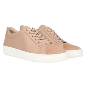 Vince Janna Nude Beige Lace Up Leather Suede Sneakers Shoes 5.5